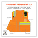 ergodyne GloWear 8246Z Class 2 Two-Tone Mesh Reflective Binding Zipper Vest, Polyester, Small/Medium, Orange (24133)