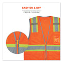 ergodyne GloWear 8246Z Class 2 Two-Tone Mesh Reflective Binding Zipper Vest, Polyester, Small/Medium, Orange (24133)