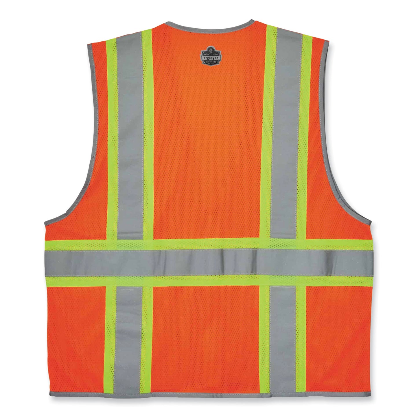 ergodyne GloWear 8246Z Class 2 Two-Tone Mesh Reflective Binding Zipper Vest, Polyester, Large/X-Large, Orange (24135)