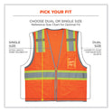 ergodyne GloWear 8246Z Class 2 Two-Tone Mesh Reflective Binding Zipper Vest, Polyester, Large/X-Large, Orange (24135)