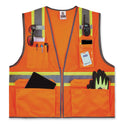 ergodyne GloWear 8246Z Class 2 Two-Tone Mesh Reflective Binding Zipper Vest, Polyester, Large/X-Large, Orange (24135)