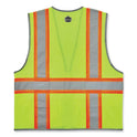 ergodyne GloWear 8246Z Class 2 Two-Tone Mesh Reflective Binding Zipper Vest, Polyester, Small/Medium, Lime (24143)