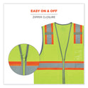 ergodyne GloWear 8246Z Class 2 Two-Tone Mesh Reflective Binding Zipper Vest, Polyester, Small/Medium, Lime (24143)