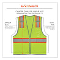 ergodyne GloWear 8246Z Class 2 Two-Tone Mesh Reflective Binding Zipper Vest, Polyester, Small/Medium, Lime (24143)