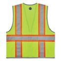 ergodyne GloWear 8246Z Class 2 Two-Tone Mesh Reflective Binding Zipper Vest, Polyester, Large/X-Large, Lime (24145)