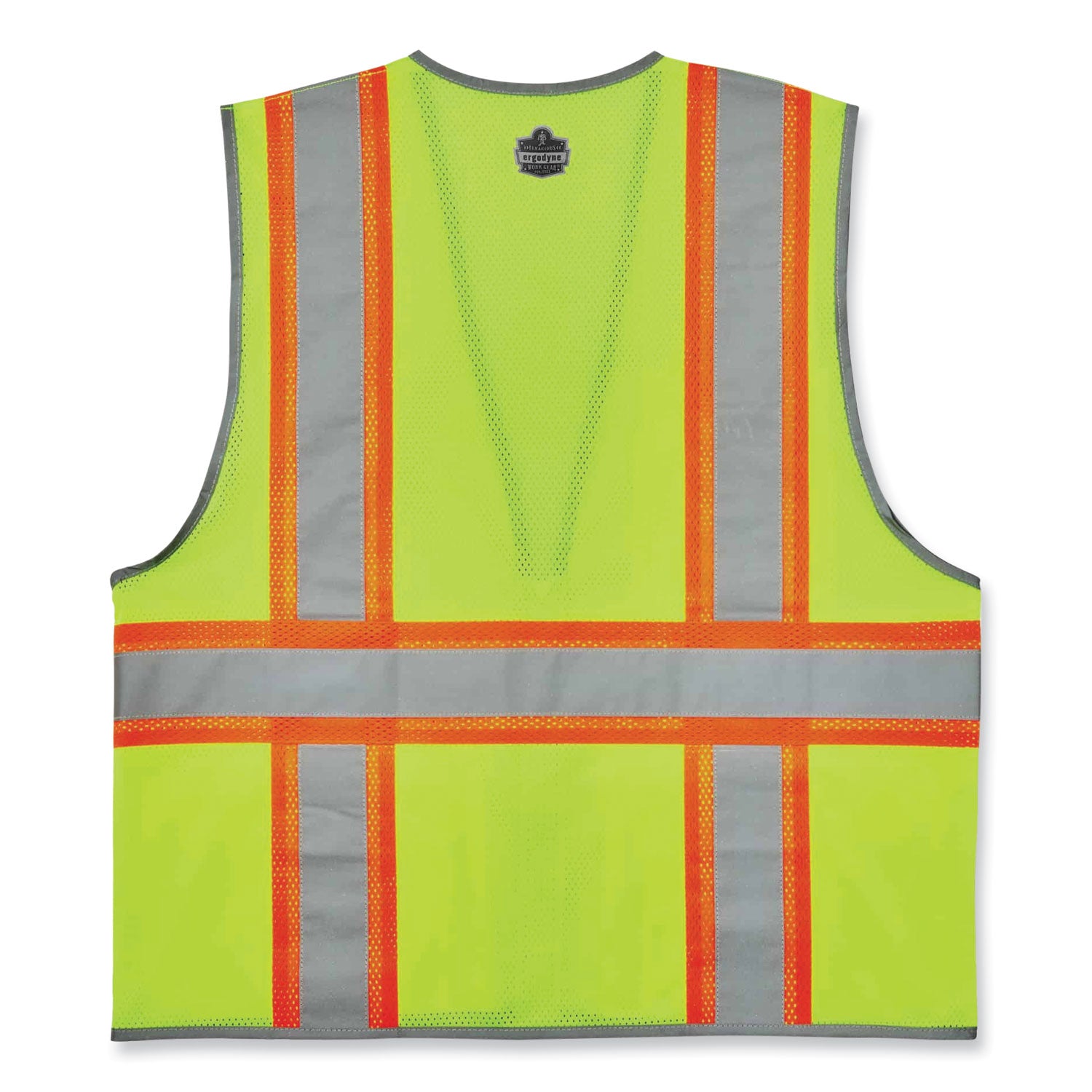 ergodyne GloWear 8246Z Class 2 Two-Tone Mesh Reflective Binding Zipper Vest, Polyester, Large/X-Large, Lime (24145)