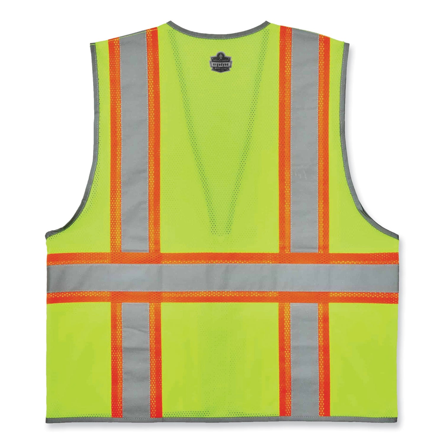 ergodyne GloWear 8246Z Class 2 Two-Tone Mesh Reflective Binding Zipper Vest, Polyester, 2X-Large/3X-Large, Lime (24147)