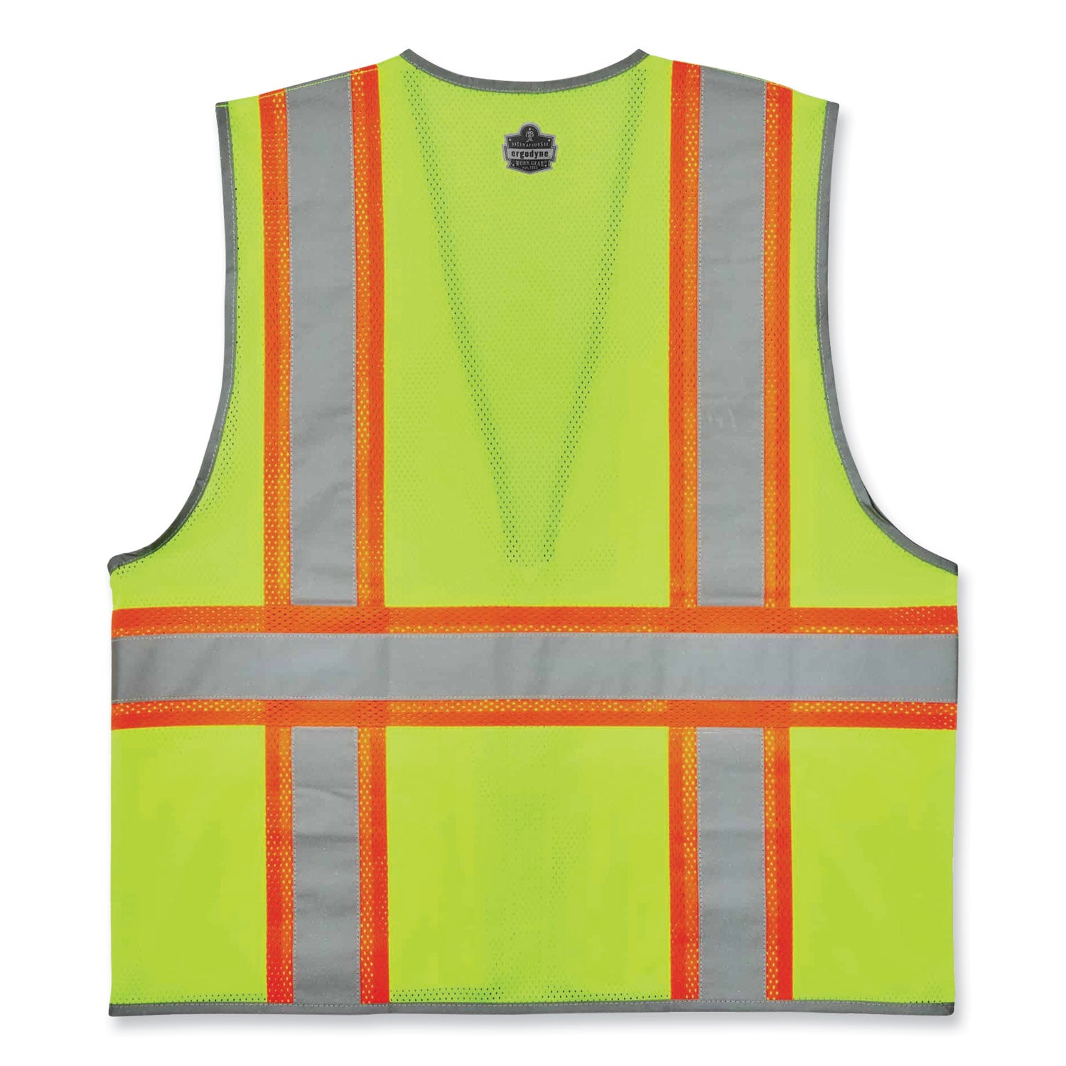 ergodyne GloWear 8246Z Class 2 Two-Tone Mesh Reflective Binding Zipper Vest, Polyester, 4X-Large/5X-Large, Lime (24149)