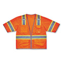 ergodyne GloWear 8346Z Class 3 Two-Tone Hi-Vis Surveyor Zipper Vest, Large/X-Large, Orange (24155)