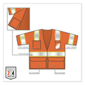 ergodyne GloWear 8346Z Class 3 Two-Tone Hi-Vis Surveyor Zipper Vest, Large/X-Large, Orange (24155)