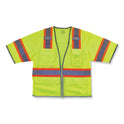 ergodyne GloWear 8346Z Class 3 Two-Tone Hi-Vis Surveyor Zipper Vest, Small/Medium, Lime (24163)