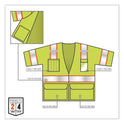 ergodyne GloWear 8346Z Class 3 Two-Tone Hi-Vis Surveyor Zipper Vest, Small/Medium, Lime (24163)