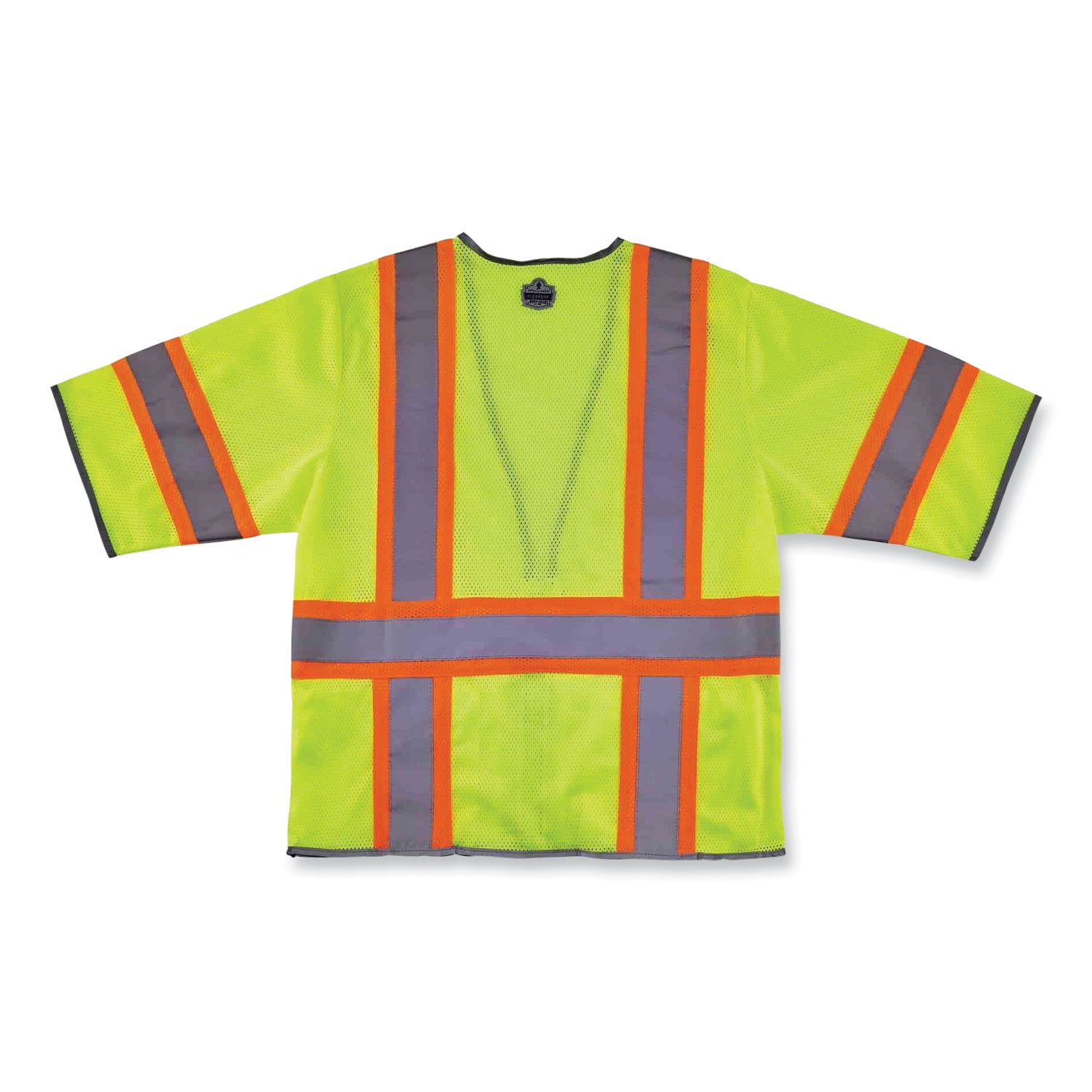 ergodyne GloWear 8346Z Class 3 Two-Tone Hi-Vis Surveyor Zipper Vest, Large/X-Large, Lime (24165)