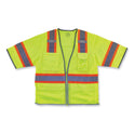 ergodyne GloWear 8346Z Class 3 Two-Tone Hi-Vis Surveyor Zipper Vest, 2X-Large/3X-Large, Lime (24167)