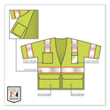 ergodyne GloWear 8346Z Class 3 Two-Tone Hi-Vis Surveyor Zipper Vest, 2X-Large/3X-Large, Lime (24167)