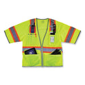 ergodyne GloWear 8346Z Class 3 Two-Tone Hi-Vis Surveyor Zipper Vest, 4X-Large/5X-Large, Lime (24169)