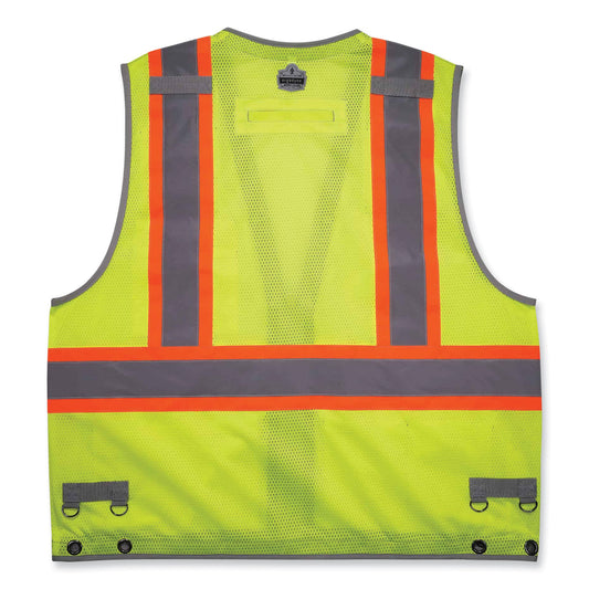 ergodyne GloWear 8231TV Class 2 Hi-Vis Tool Tethering Safety Vest, Polyester, Small/Medium, Lime (24173)