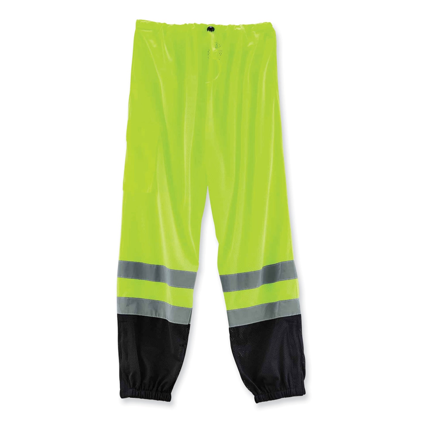 ergodyne GloWear 8910BK Class E Hi-Vis Pants with Black Bottom, Polyester, Small/Medium, Lime (23953)