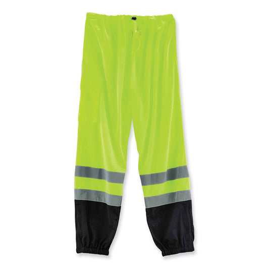 ergodyne GloWear 8910BK Class E Hi-Vis Pants with Black Bottom, Polyester, Small/Medium, Lime (23953)