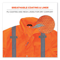 ergodyne GloWear 8365 Class 3 Hi-Vis Rain Jacket, Polyester, Small, Orange (24312)