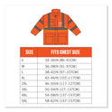 ergodyne GloWear 8365 Class 3 Hi-Vis Rain Jacket, Polyester, Small, Orange (24312)