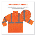 ergodyne GloWear 8365 Class 3 Hi-Vis Rain Jacket, Polyester, Large, Orange (24314)