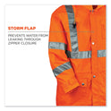 ergodyne GloWear 8365 Class 3 Hi-Vis Rain Jacket, Polyester, Large, Orange (24314)