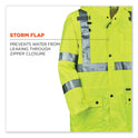 ergodyne GloWear 8365 Class 3 Hi-Vis Rain Jacket, Polyester, Large, Lime (24324)