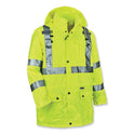 ergodyne GloWear 8365 Class 3 Hi-Vis Rain Jacket, Polyester, X-Large, Lime (24325)