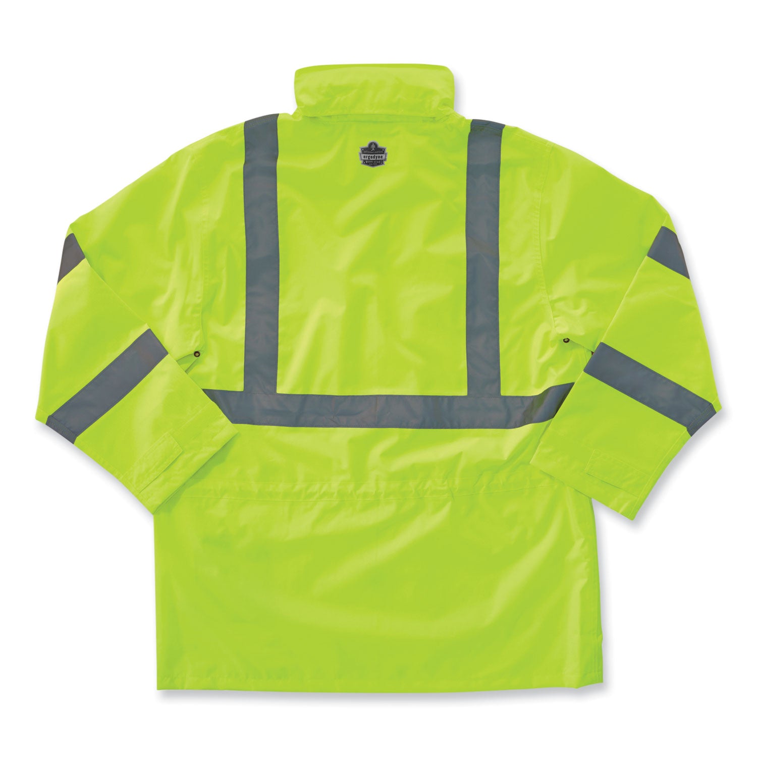 ergodyne GloWear 8365 Class 3 Hi-Vis Rain Jacket, Polyester, 3X-Large, Lime (24327)