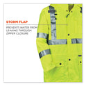 ergodyne GloWear 8365 Class 3 Hi-Vis Rain Jacket, Polyester, 3X-Large, Lime (24327)