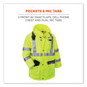 ergodyne GloWear 8365 Class 3 Hi-Vis Rain Jacket, Polyester, 3X-Large, Lime (24327)