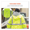 ergodyne GloWear 8366 Class 3 Lightweight Hi-Vis Rain Jacket, Polyester, Small, Lime (24332)