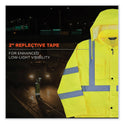 ergodyne GloWear 8366 Class 3 Lightweight Hi-Vis Rain Jacket, Polyester, Small, Lime (24332)