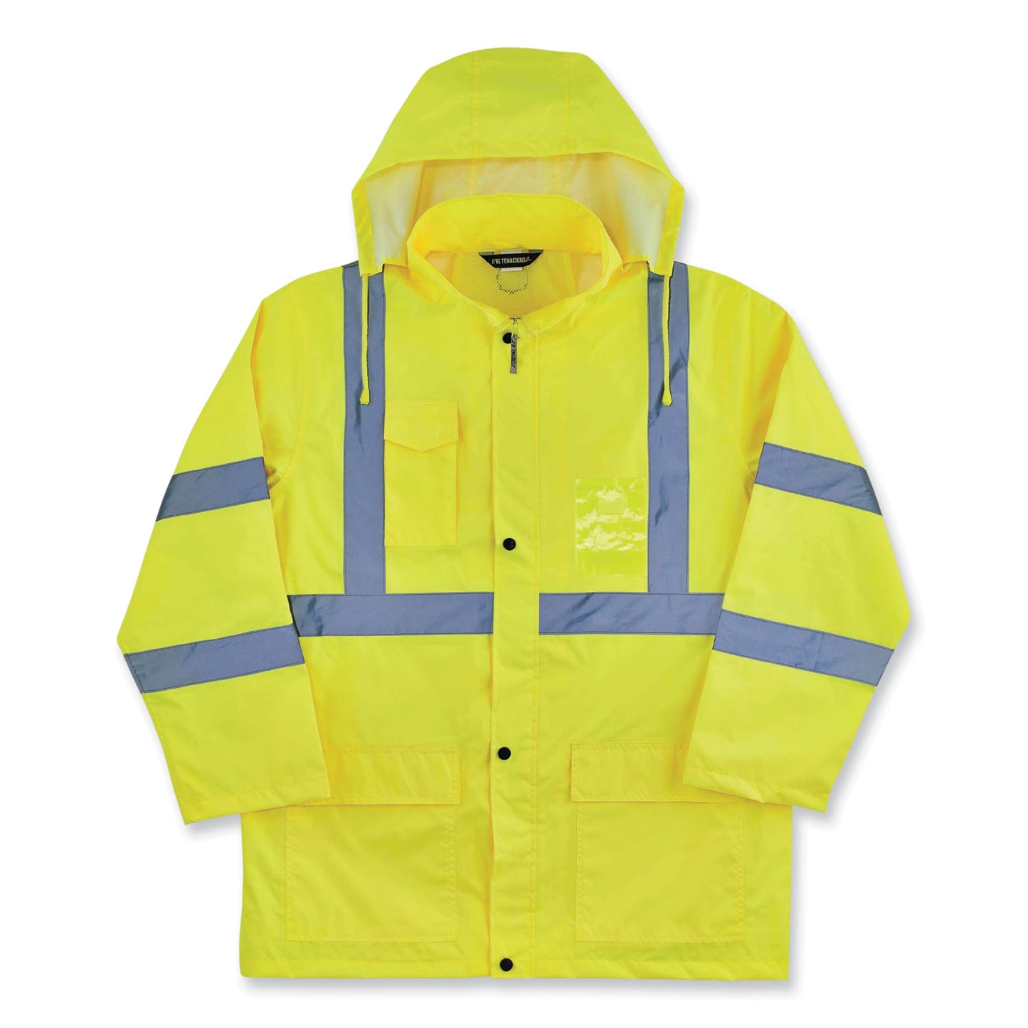 ergodyne GloWear 8366 Class 3 Lightweight Hi-Vis Rain Jacket, Polyester, Small, Lime (24332)