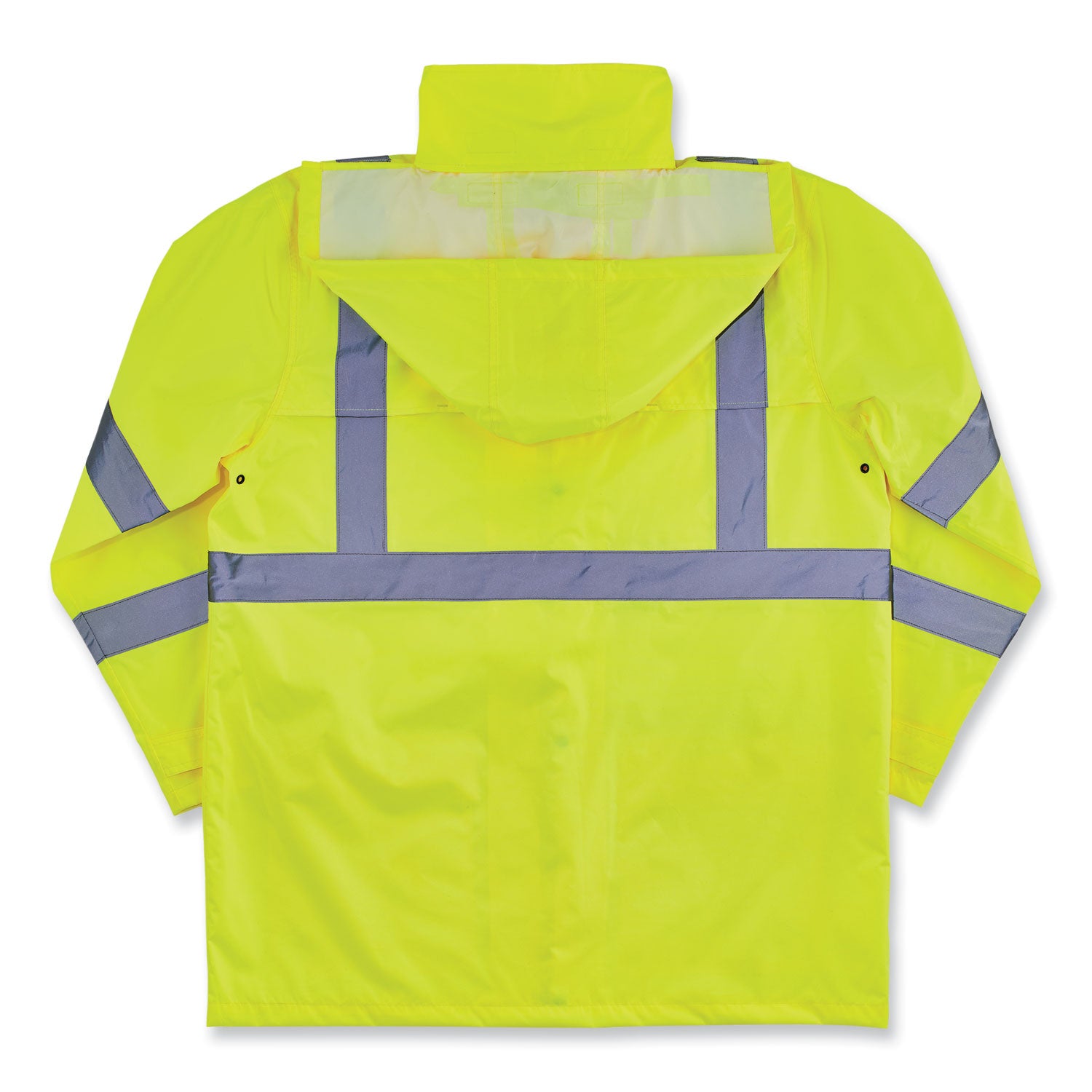 ergodyne GloWear 8366 Class 3 Lightweight Hi-Vis Rain Jacket, Polyester, Large, Lime (24334)