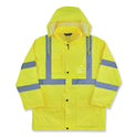 ergodyne GloWear 8366 Class 3 Lightweight Hi-Vis Rain Jacket, Polyester, 4X-Large, Lime (24338)