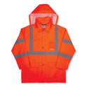 ergodyne GloWear 8366 Class 3 Lightweight Hi-Vis Rain Jacket, Polyester, Small, Orange (24362)