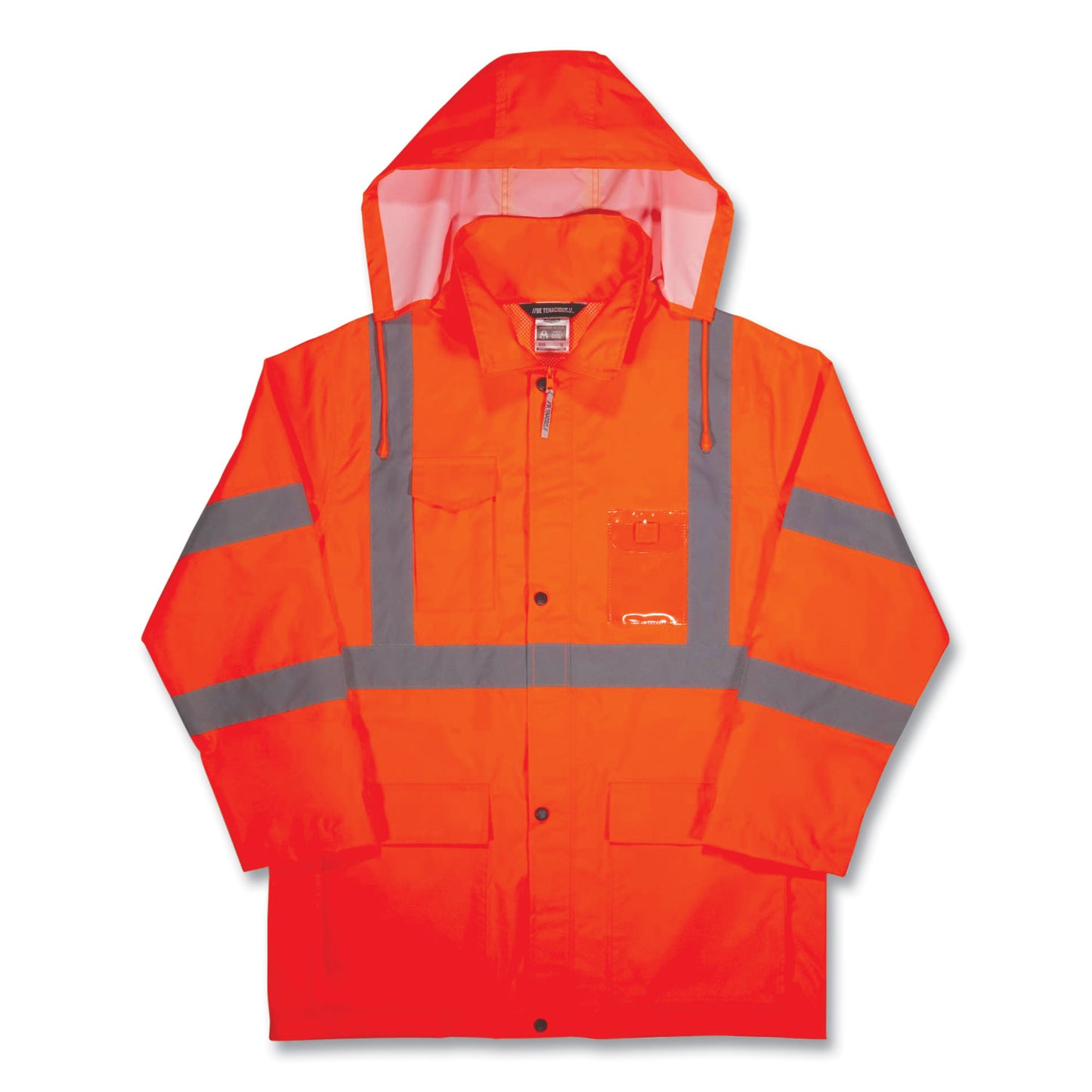 ergodyne GloWear 8366 Class 3 Lightweight Hi-Vis Rain Jacket, Polyester, X-Large, Orange (24365)