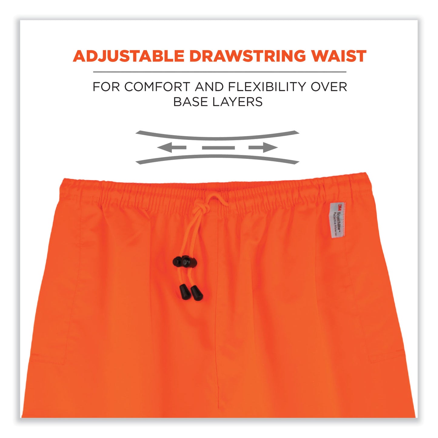 ergodyne GloWear 8915 Class E Hi-Vis Rain Pants, Small, Orange (24412)