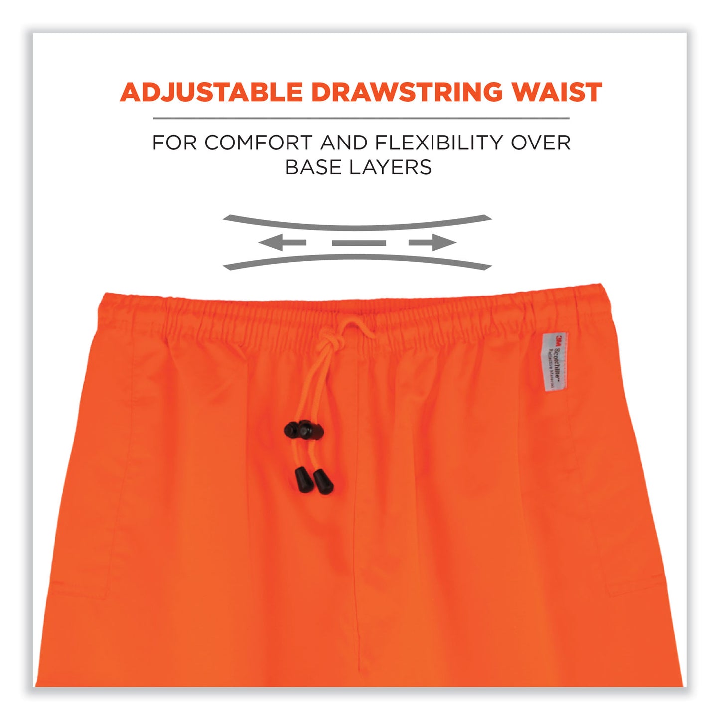 ergodyne GloWear 8915 Class E Hi-Vis Rain Pants, Large, Orange (24414)