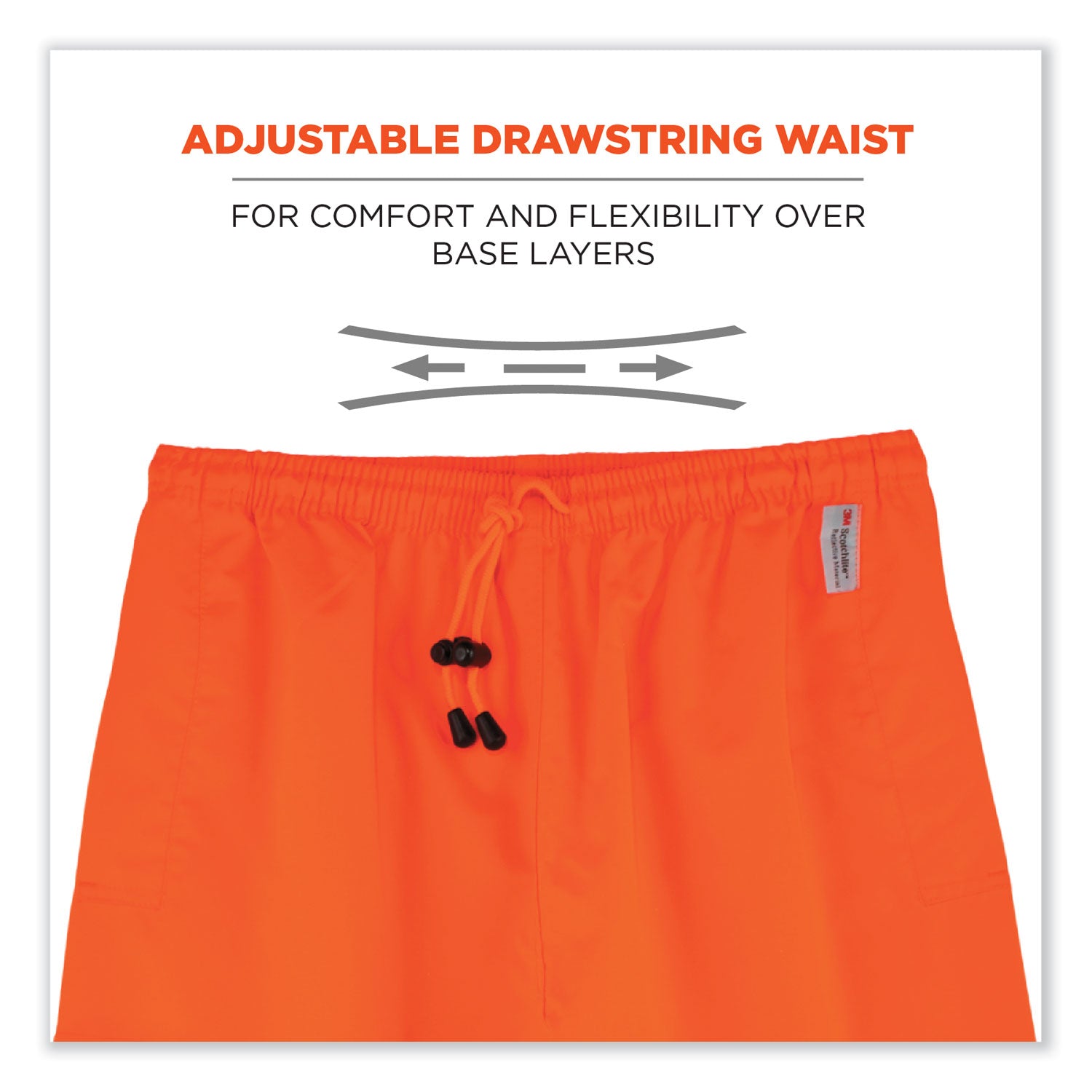 ergodyne GloWear 8915 Class E Hi-Vis Rain Pants, 4X-Large, Orange (24418)