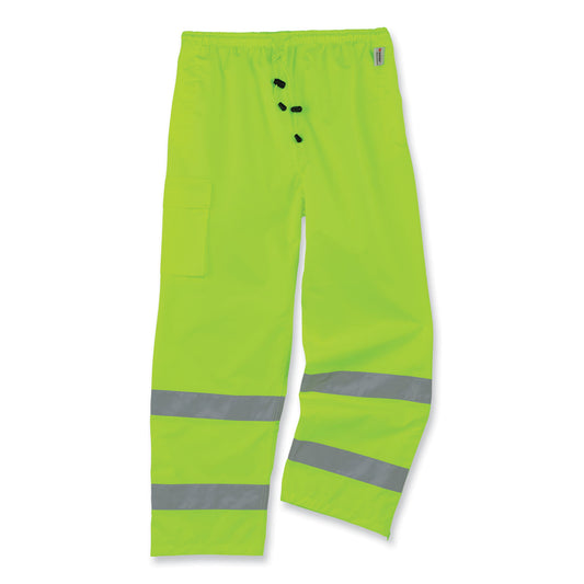 ergodyne GloWear 8915 Class E Hi-Vis Rain Pants, Small, Lime (24422)