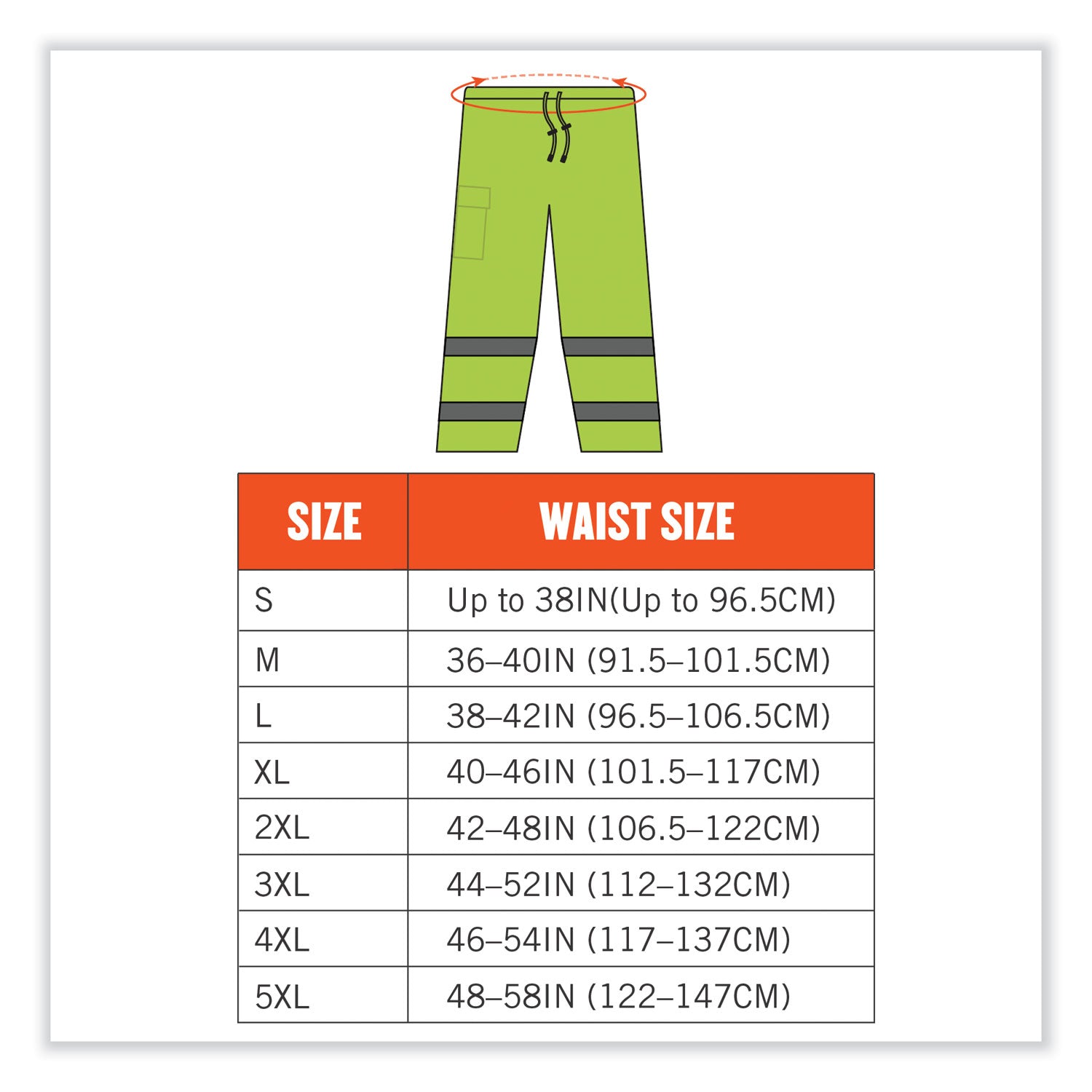 ergodyne GloWear 8915 Class E Hi-Vis Rain Pants, Large, Lime (24424)