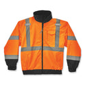 ergodyne GloWear 8379 Class 3 Hi-Vis Fleece Lined Bomber Jacket, Orange, Large (24464)