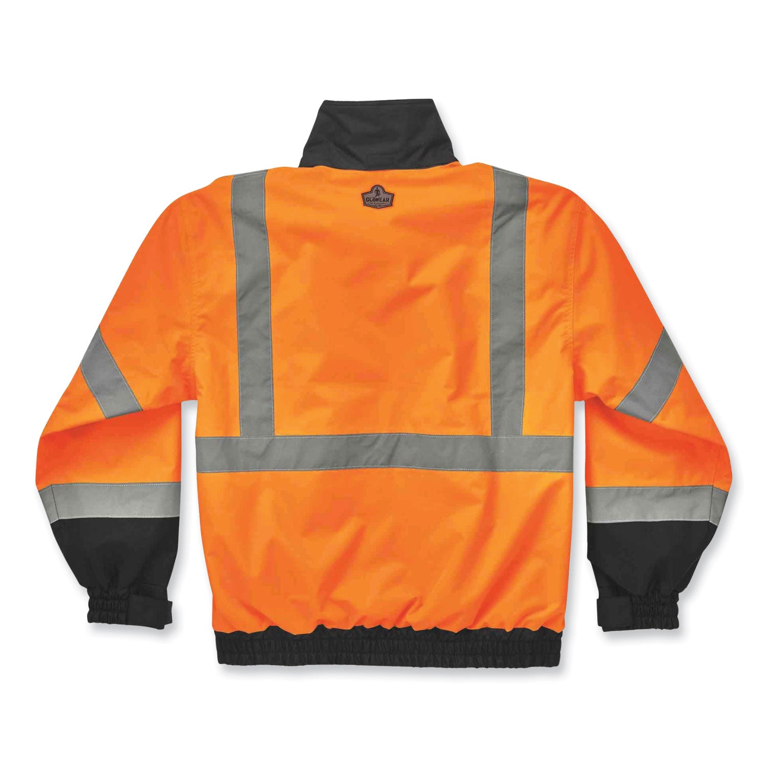 ergodyne GloWear 8379 Class 3 Hi-Vis Fleece Lined Bomber Jacket, Orange, 4X-Large (24468)