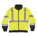 ergodyne GloWear 8379 Class 3 Hi-Vis Fleece Lined Bomber Jacket, Lime, X-Large (24475)