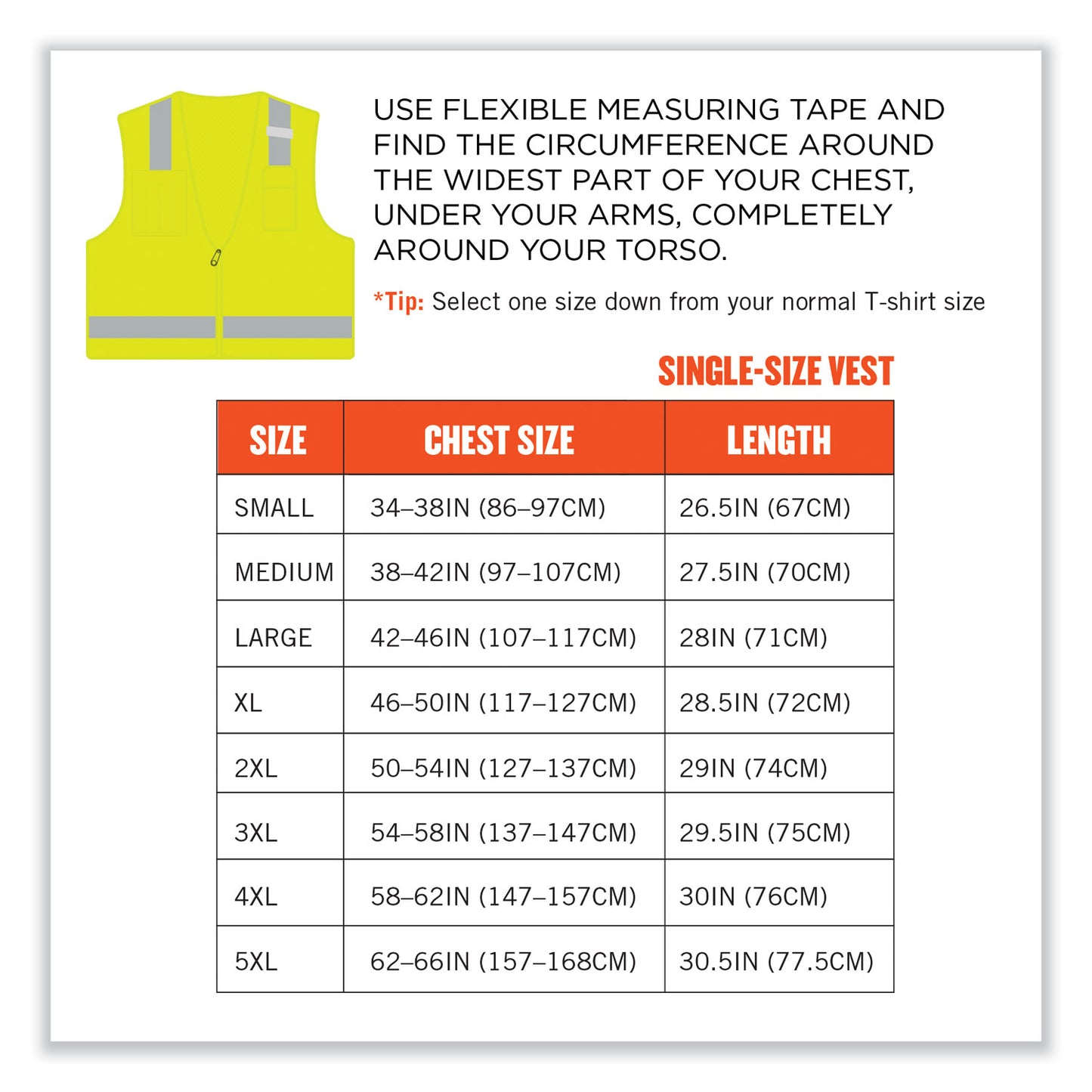 ergodyne GloWear 8249Z-S Single Size Class 2 Economy Surveyors Zipper Vest, Polyester, X-Small, Lime (24501)