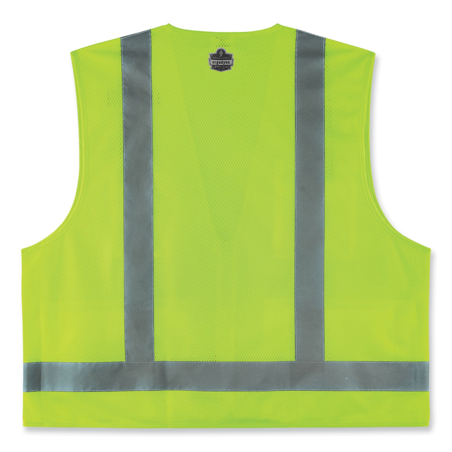 ergodyne GloWear 8249Z-S Single Size Class 2 Economy Surveyors Zipper Vest, Polyester, Large, Lime (24504)