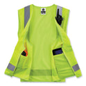 ergodyne GloWear 8249Z-S Single Size Class 2 Economy Surveyors Zipper Vest, Polyester, X-Large, Lime (24505)